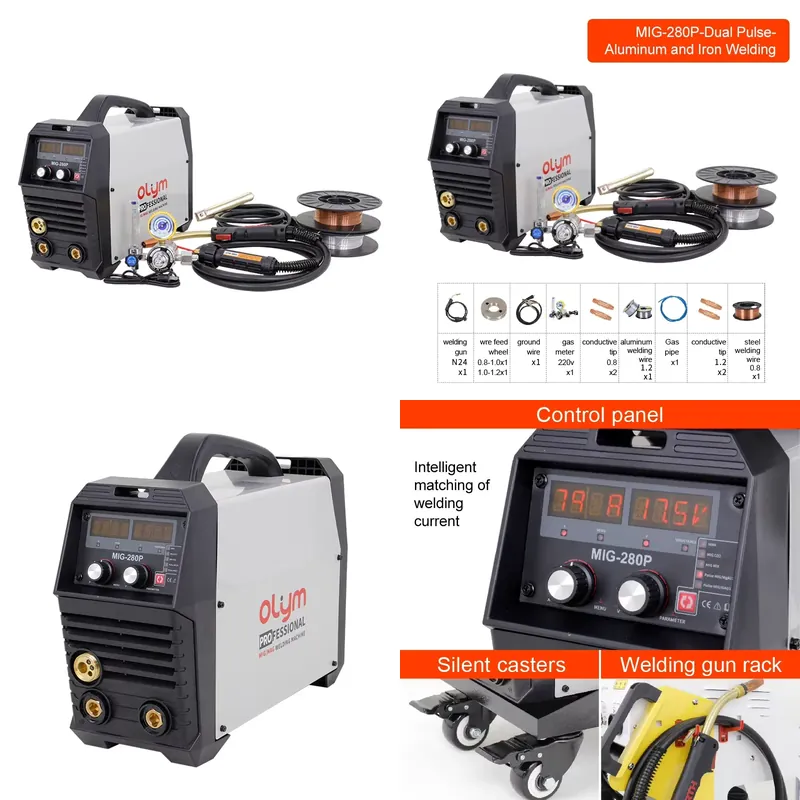 Tig Welder Machine - Soldadora Inverter MIG 280 Pulse, Máquina